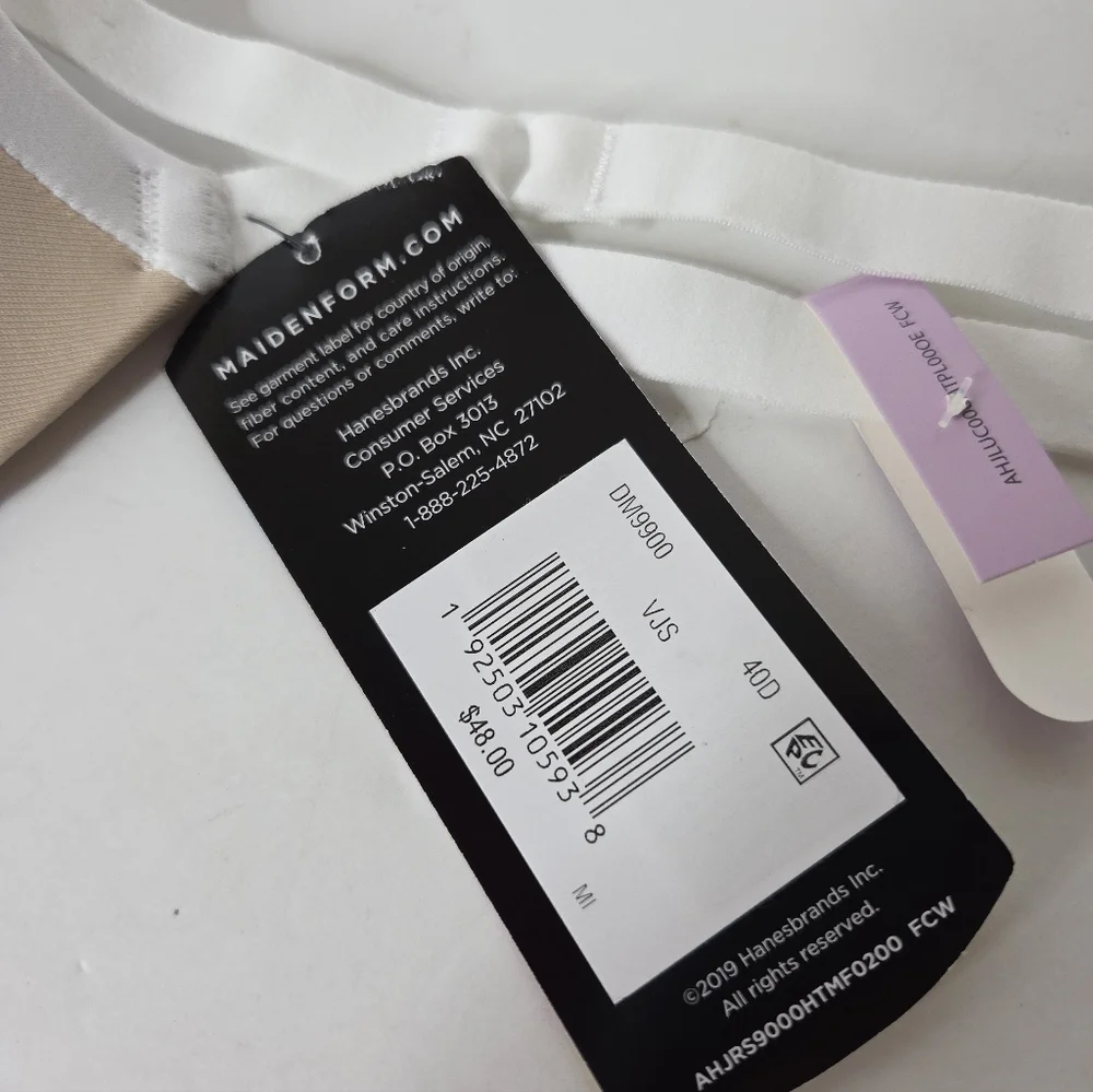 Maidenform Wonderbra Plunging Neckline Underwire Push Up Bra Size 40D NWT